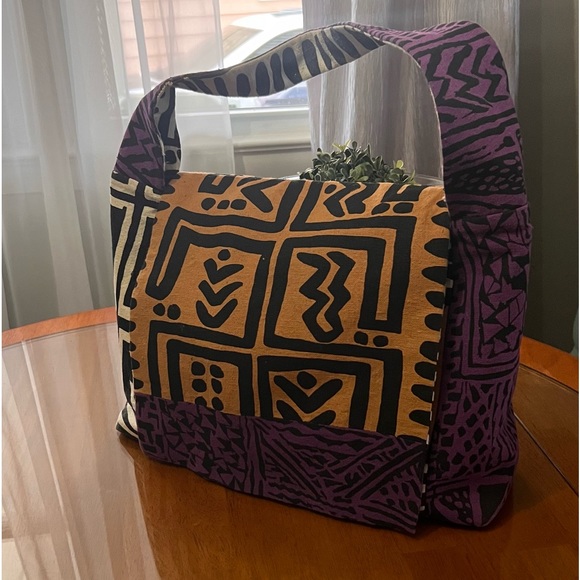 Handmade Handbags - African Multi Print Cloth Shoulder Bag Good Condition